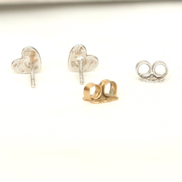 MAJORICA Pearl Rhodium Silver Earrings Heart 3mm PURE LOVE Collection - Picture 3 of 3